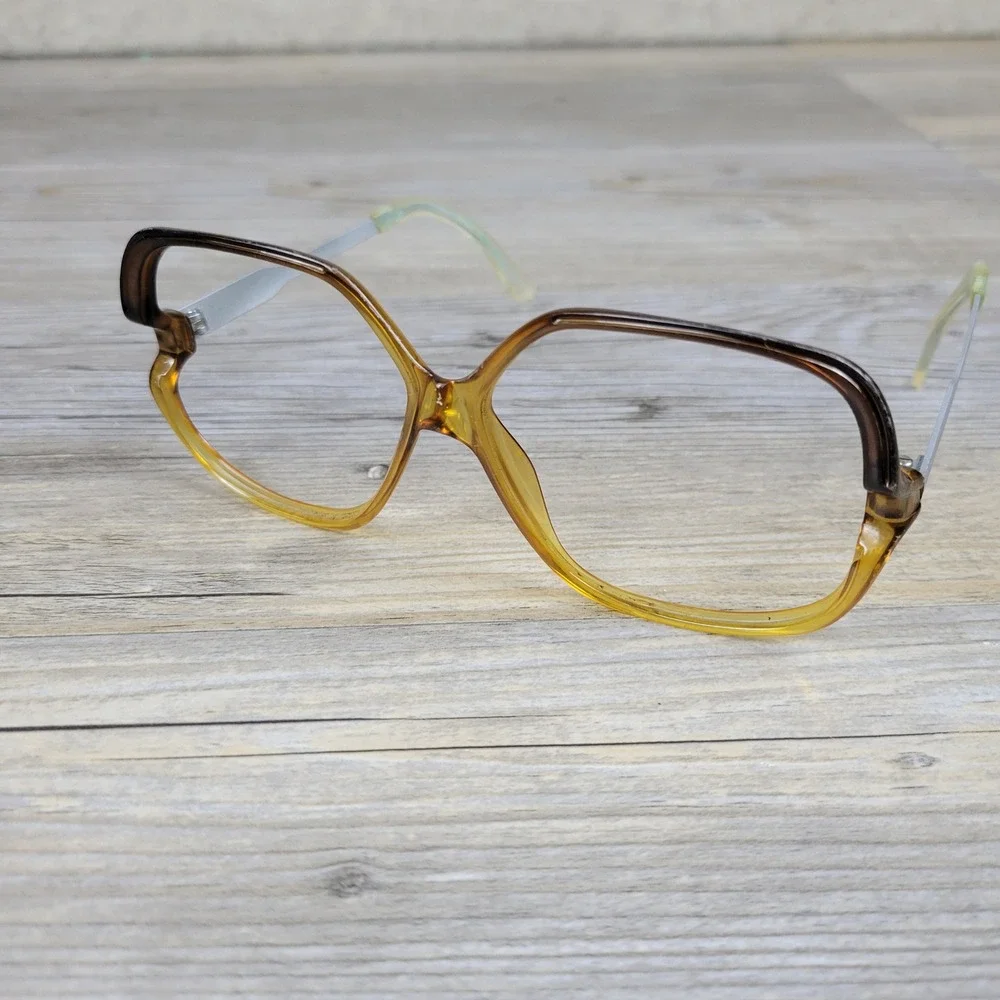 Vintage Carrera Eyeglasses Frames Mod 5554 10 Butterfly Amber Gradient Oversized